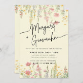 Uitnodiging voor Wild Flower Wedding (Voorkant / Achterkant)