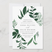 Uitnodiging voor Wild Forest Wedding (Voorkant)