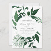 Uitnodiging voor Wild Forest Wedding (Voorkant)