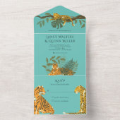 Uitnodiging voor Wild Safari Big Cats Bruiloft All (Binnen)