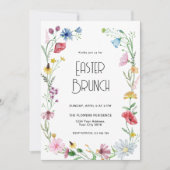 Uitnodiging voor Wildflower Pasen Brunch (Voorkant)