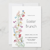 Uitnodiging voor Wildflower Pasen Brunch (Voorkant)