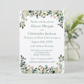 Uitnodiging voor Wildflower Wedding (Staand voorkant)