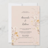 Uitnodiging voor Wildflower Wedding (Voorkant)