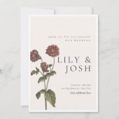 Uitnodiging voor Wildflower Wedding (Voorkant)