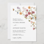 Uitnodiging voor Wildflower Wedding (Voorkant)