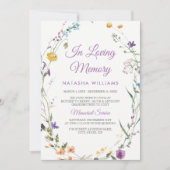 Uitnodiging voor Wildflowers Memorial Announcement (Voorkant)