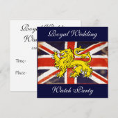 Uitnodiging voor Wills & Kate Royal Wedding Watch (Voorkant / Achterkant)