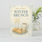 Uitnodiging voor Winter Brunch | Elegante Vorst (Staand voorkant)