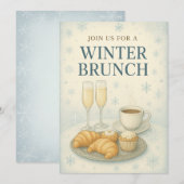 Uitnodiging voor Winter Brunch | Elegante Vorst (Voorkant / Achterkant)