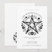 Uitnodiging voor Winter Solstice Feest (Voorkant / Achterkant)