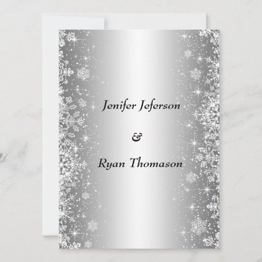 Uitnodiging voor winterbruiloft (Achterkant)