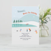 Uitnodiging voor Winterpret (Staand voorkant)