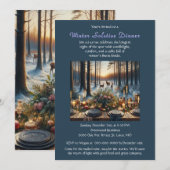 Uitnodiging voor Winterzonnewende-bosdiner (Voorkant / Achterkant)