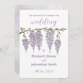 Uitnodiging voor Wisteria Wedding (Voorkant / Achterkant)