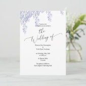 Uitnodiging voor Wisteria Wedding (Staand voorkant)