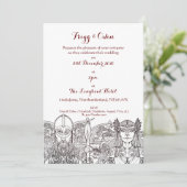 Uitnodiging voor Woden & Fríge's Trouwdag (Staand voorkant)