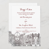 Uitnodiging voor Woden & Fríge's Trouwdag (Voorkant / Achterkant)