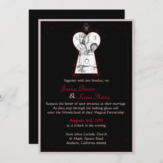 Uitnodiging voor Wonderland (Voorkant / Achterkant)