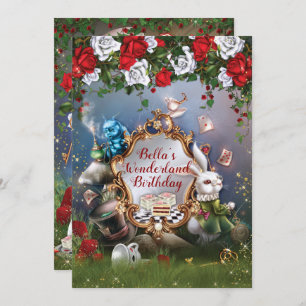 Uitnodiging voor Wonderland Party