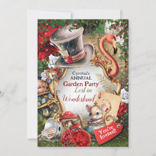 Uitnodiging voor Wonderland Party