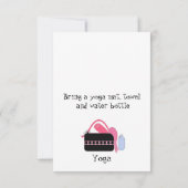 Uitnodiging voor Yoga Class (Achterkant)