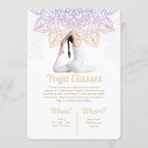 Uitnodiging voor yogalessen