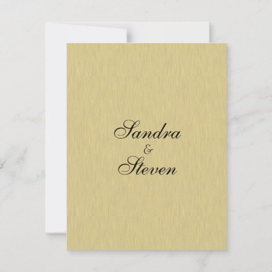 Uitnodiging voor zacht geborsteld goudhuwelijk (Achterkant)