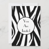 Uitnodiging voor Zebra Print Party (Achterkant)