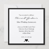 Uitnodiging voor zilveren huwelijksjubileumfeest (Voorkant)