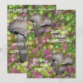 Uitnodiging voor Zoenende Paddenstoelen (Voorkant / Achterkant)