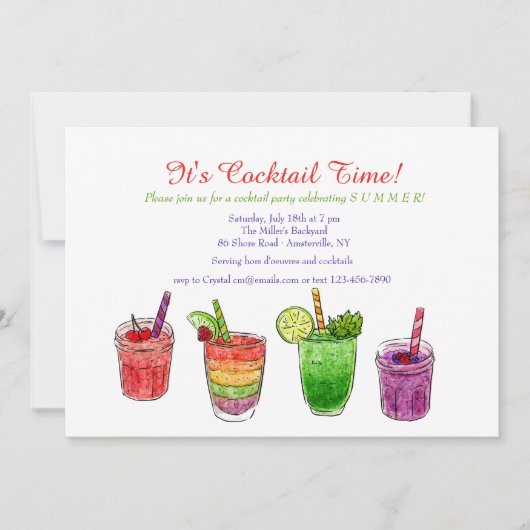 Uitnodiging voor zomerkoelers (Voorkant)