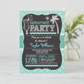 Uitnodiging voor zomerpensioen op Aqua Pattern (Staand voorkant)