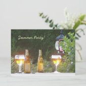 Uitnodiging voor zonneschermenfeest (Staand voorkant)