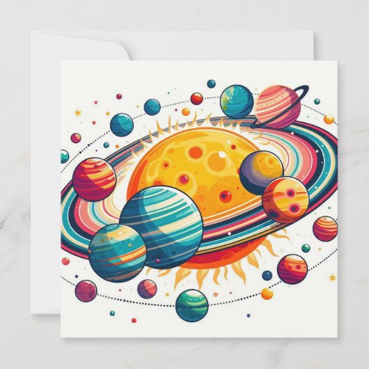 Uitnodiging voor zonnestelsel (Voorkant)