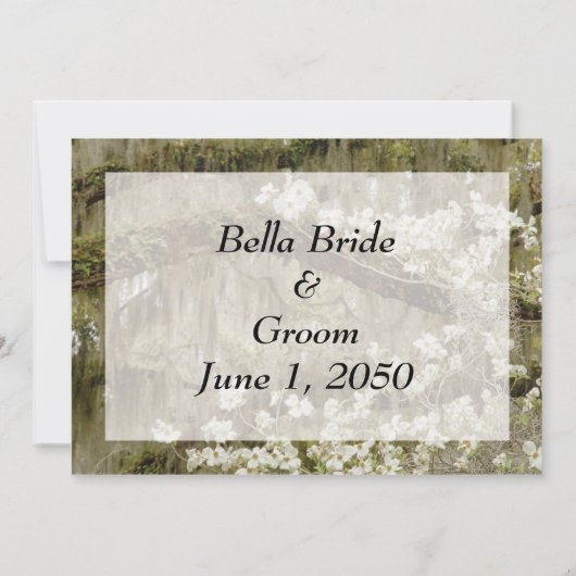 Uitnodiging voor Zuid-Charm Wedding (Achterkant)