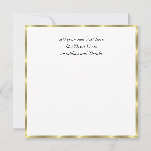 Uitnodiging voor zwart-wit feest (Achterkant)