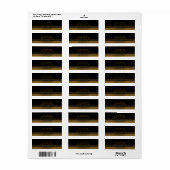 Uitnodiging voor zwarte en goudgrafische mousseren etiket (Full Sheet)