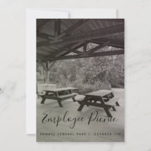 Uitnodiging voor zwarte en witte picknick