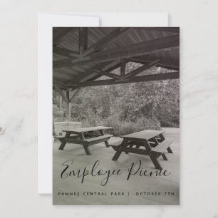 Uitnodiging voor zwarte en witte picknick