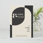 uitnodiging voor zwarte kunst (Staand voorkant)