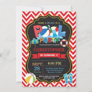 Uitnodiging voor zwembadfeest Rood Spetter Spetter