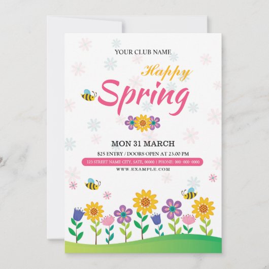 Uitnodiging voorjaarsfestival (Voorkant)