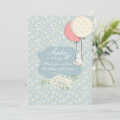 Uitnodiging voorlentevende bunny Birthday (Staand voorkant)