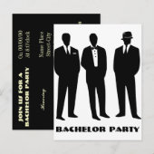 Uitnodiging vrijgezellenfeest, Groom Shower Uitnod (Voorkant / Achterkant)