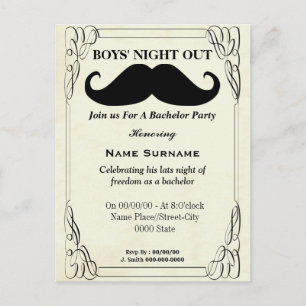 Uitnodiging vrijgezellenfeest, Groom Shower Uitnod Briefkaart