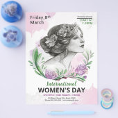 Uitnodiging Vrouwendagfeest Flyer (Enkel)