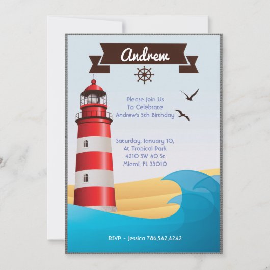 Uitnodiging vuurtoren (Voorkant)