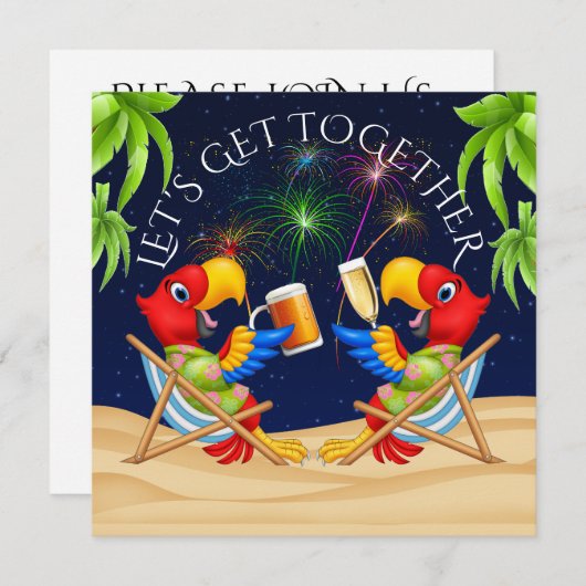 Uitnodiging Vuurwerk Samenkomst (Voorkant / Achterkant)