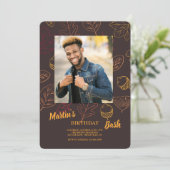 Uitnodiging warme herfstfoto (Staand voorkant)